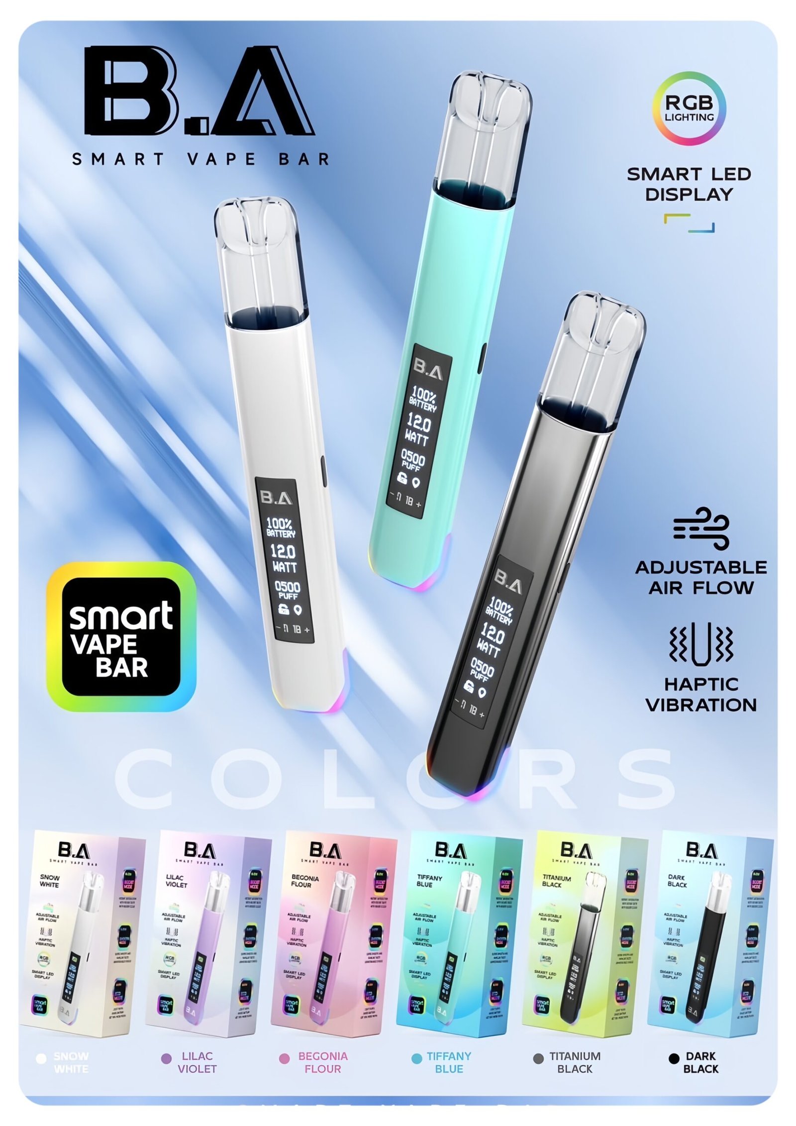 B.A一代主機|可調式LED顯示屏可發光煙桿 適配一代煙彈#台灣爆款#